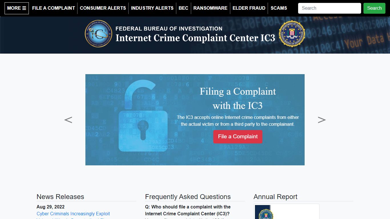 Internet Crime Complaint Center(IC3) | Home Page